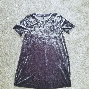Silver/gray velvet dress